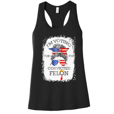 Convicted Felon IM Voting Convicted Felon Women's Racerback Tank