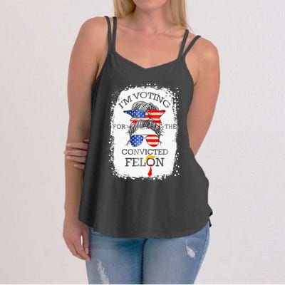 Convicted Felon IM Voting Convicted Felon Women's Strappy Tank