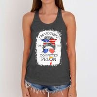 Convicted Felon IM Voting Convicted Felon Women's Knotted Racerback Tank