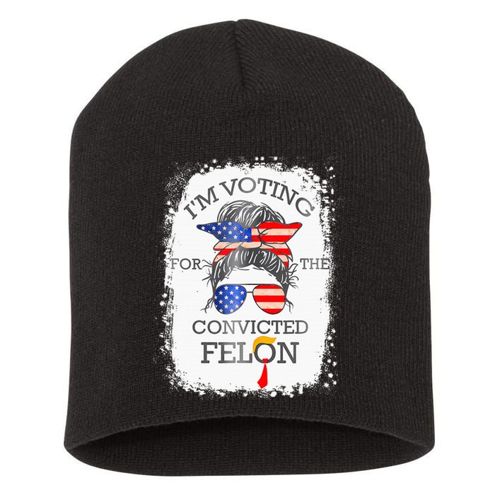 Convicted Felon IM Voting Convicted Felon Short Acrylic Beanie