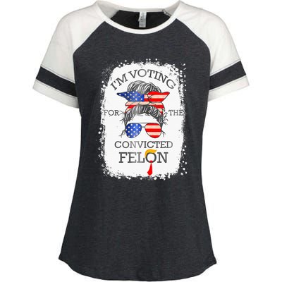 Convicted Felon IM Voting Convicted Felon Enza Ladies Jersey Colorblock Tee