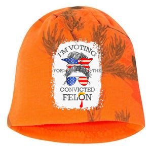 Convicted Felon IM Voting Convicted Felon Kati - Camo Knit Beanie