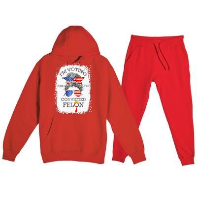 Convicted Felon IM Voting Convicted Felon Premium Hooded Sweatsuit Set