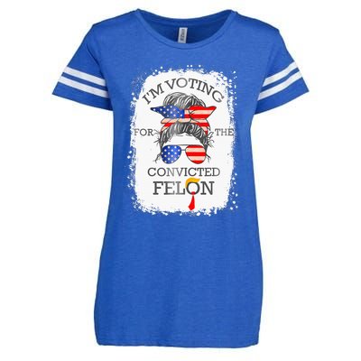 Convicted Felon IM Voting Convicted Felon Enza Ladies Jersey Football T-Shirt