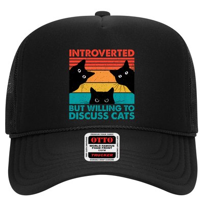 Cat Funny Introverted But Willing To Discuss Cats Trucker Hat