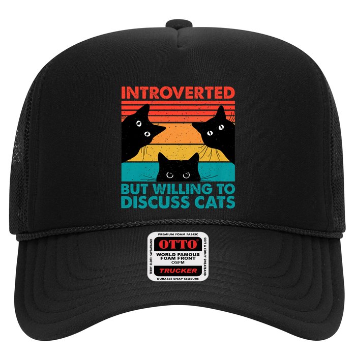 Cat Funny Introverted But Willing To Discuss Cats Trucker Hat