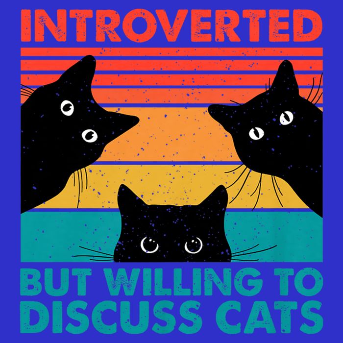 Cat Funny Introverted But Willing To Discuss Cats Ladies Essential Flowy Tank