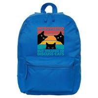 Cat Funny Introverted But Willing To Discuss Cats 16 in Basic Backpack