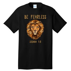 Christian Fearless Joshua 1:9 Faith Gift Tall T-Shirt