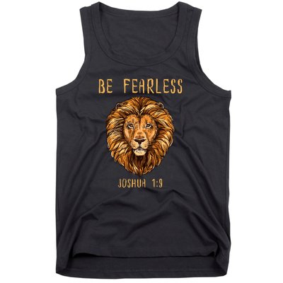 Christian Fearless Joshua 1:9 Faith Gift Tank Top