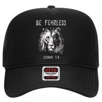 Christian Fearless Joshua 1:9 Faith Gift High Crown Mesh Back Trucker Hat