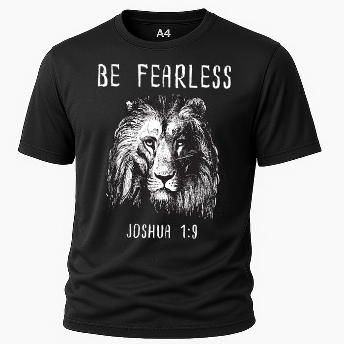 Christian Fearless Joshua 1:9 Faith Gift Cooling Performance Crew T-Shirt