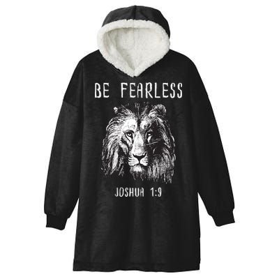 Christian Fearless Joshua 1:9 Faith Gift Hooded Wearable Blanket