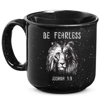 Christian Fearless Joshua 1:9 Faith Gift 15oz Campfire Ceramic Mug