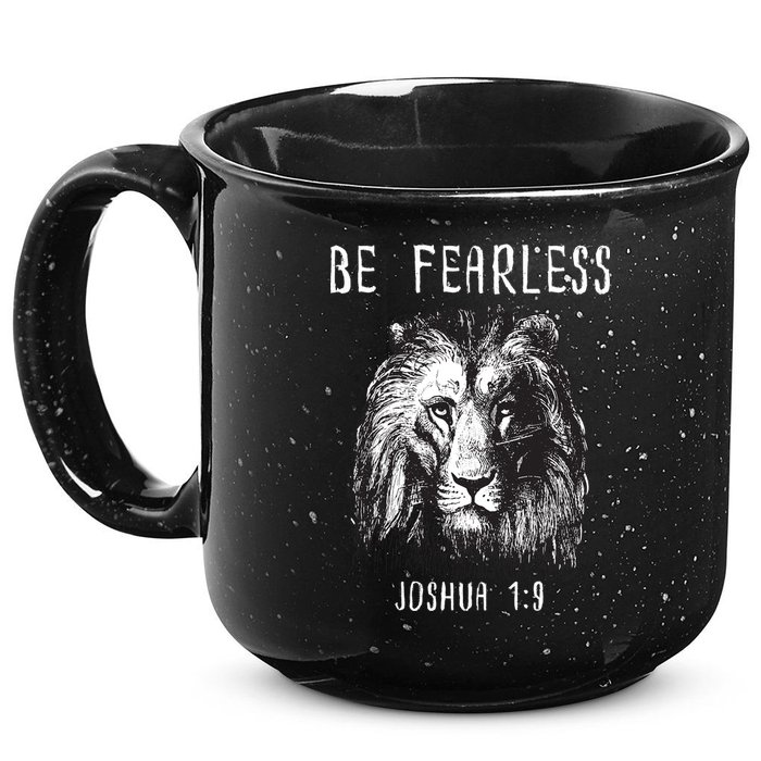 Christian Fearless Joshua 1:9 Faith Gift 15oz Campfire Ceramic Mug