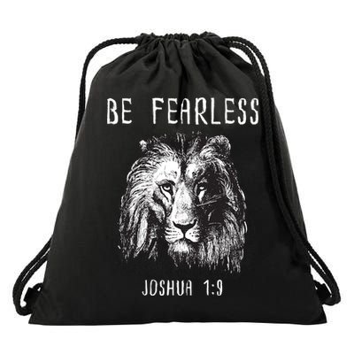 Christian Fearless Joshua 1:9 Faith Gift Drawstring Bag