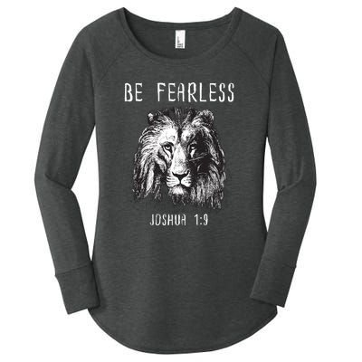 Christian Fearless Joshua 1:9 Faith Gift Women's Perfect Tri Tunic Long Sleeve Shirt