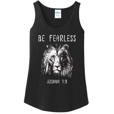 Christian Fearless Joshua 1:9 Faith Gift Ladies Essential Tank