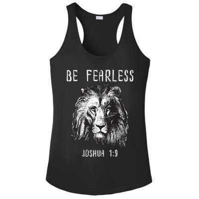 Christian Fearless Joshua 1:9 Faith Gift Ladies PosiCharge Competitor Racerback Tank
