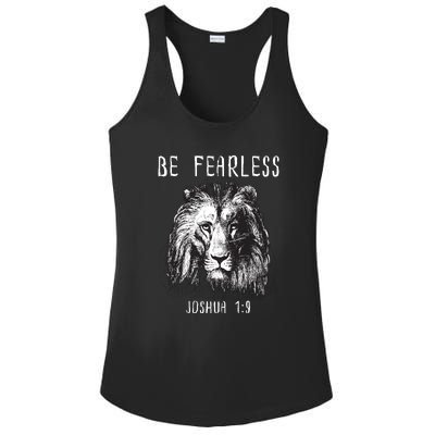 Christian Fearless Joshua 1:9 Faith Gift Ladies PosiCharge Competitor Racerback Tank