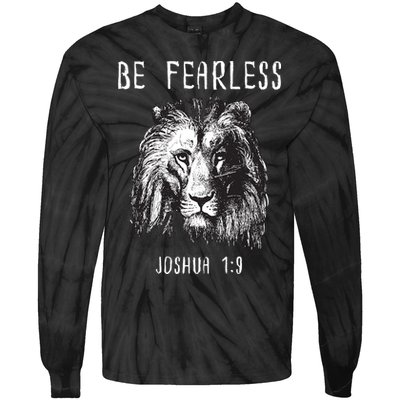 Christian Fearless Joshua 1:9 Faith Gift Tie-Dye Long Sleeve Shirt
