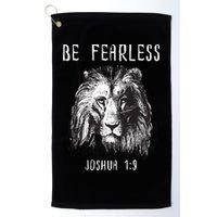 Christian Fearless Joshua 1:9 Faith Gift Golf Towel