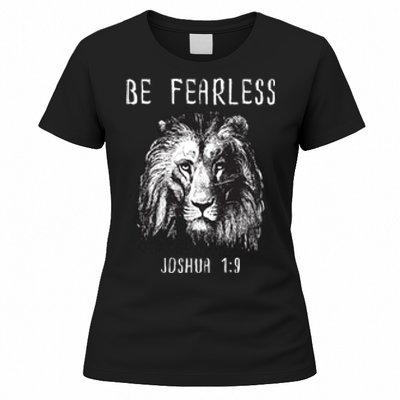 Christian Fearless Joshua 1:9 Faith Gift Women's T-Shirt