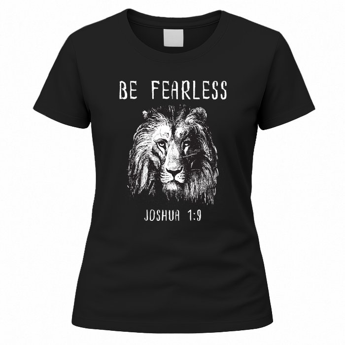 Christian Fearless Joshua 1:9 Faith Gift Women's T-Shirt