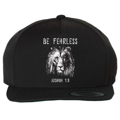 Christian Fearless Joshua 1:9 Faith Gift Wool Snapback Cap