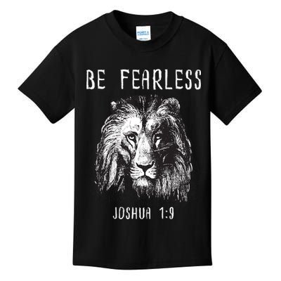 Christian Fearless Joshua 1:9 Faith Gift Kids T-Shirt
