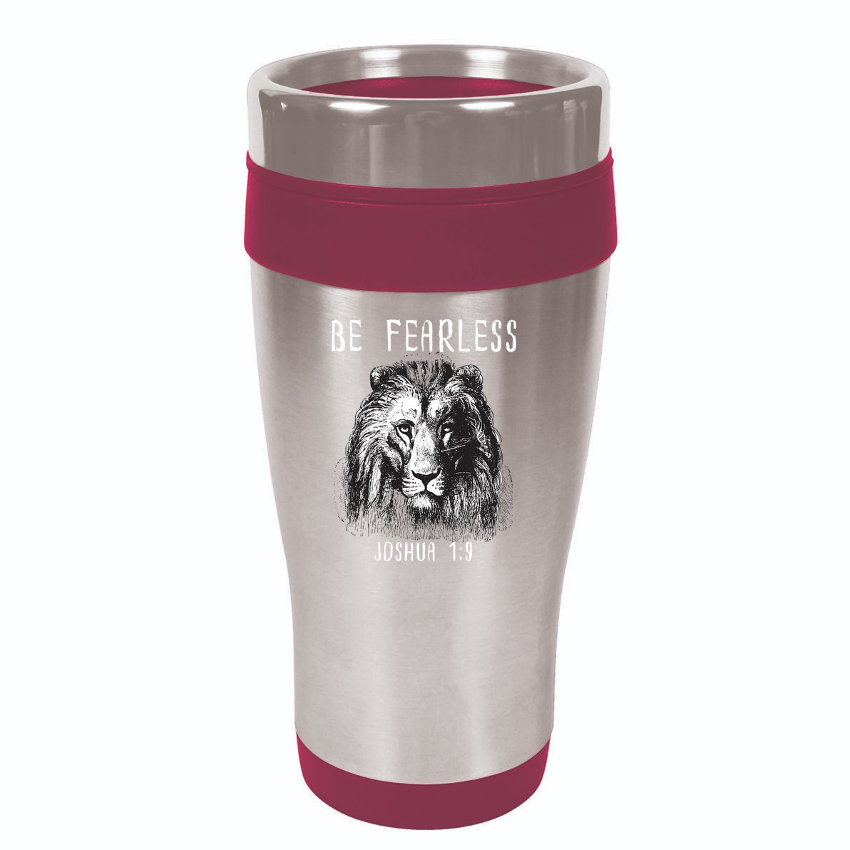 Christian Fearless Joshua 1:9 Faith Gift 16oz Travel Tumbler
