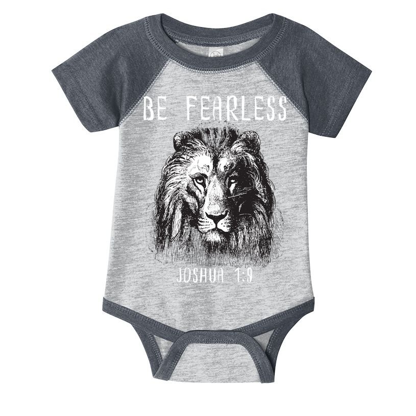 Christian Fearless Joshua 1:9 Faith Gift Infant Baby Jersey Bodysuit