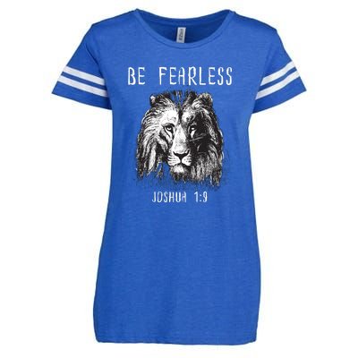 Christian Fearless Joshua 1:9 Faith Gift Enza Ladies Jersey Football T-Shirt