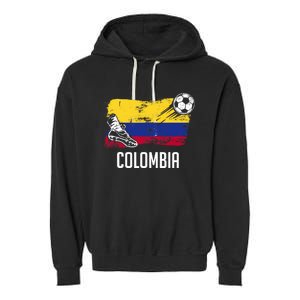 Colombia Flag Jersey Colombian Soccer Team Colombian Garment-Dyed Fleece Hoodie