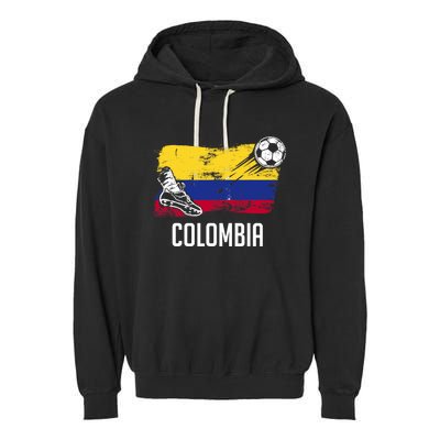 Colombia Flag Jersey Colombian Soccer Team Colombian Garment-Dyed Fleece Hoodie