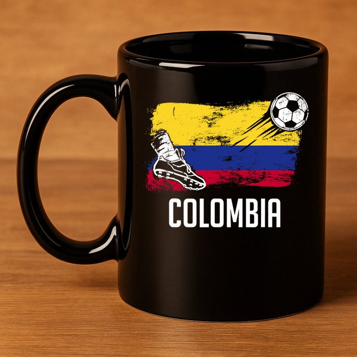 Colombia Flag Jersey Colombian Soccer Team Colombian 11oz C Handle Ceramic Mug