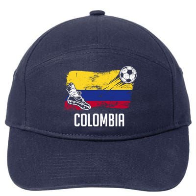 Colombia Flag Jersey Colombian Soccer Team Colombian 7-Panel Snapback Hat