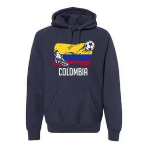 Colombia Flag Jersey Colombian Soccer Team Colombian Premium Hoodie