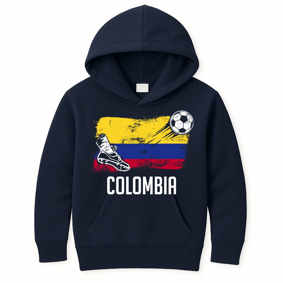 Colombia Flag Jersey Colombian Soccer Team Colombian Kids Hoodie