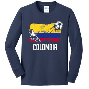 Colombia Flag Jersey Colombian Soccer Team Colombian Kids Long Sleeve Shirt