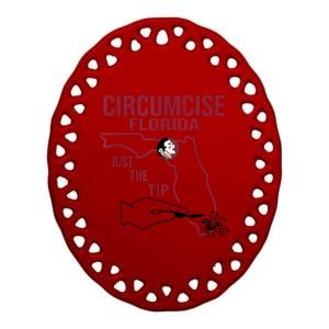 Circumcise Florida Just The Tip Ceramic Oval Ornament