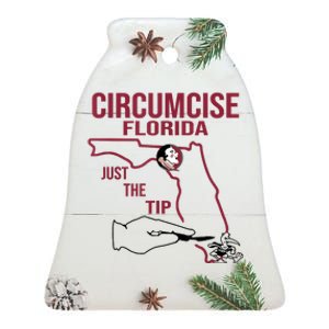 Circumcise Florida Just The Tip Ceramic Bell Ornament