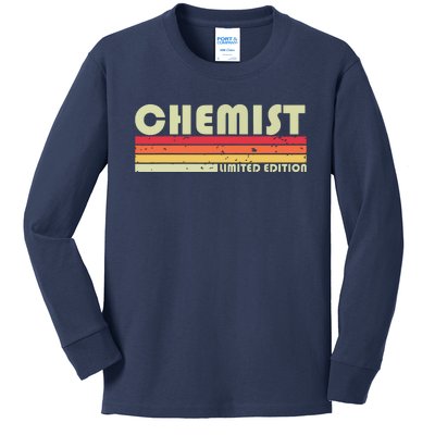 CHEMIST Funny Job Title Profession Birthday Worker Idea Kids Long Sleeve Shirt