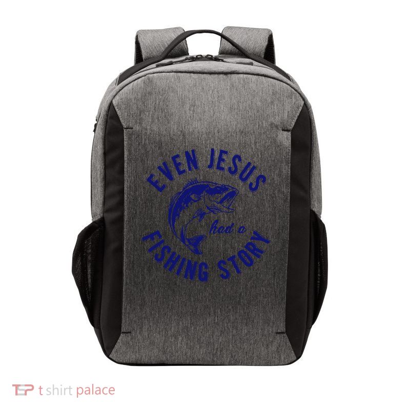 Christian Fishing Jesus  Funny Fishing Vector Backpack