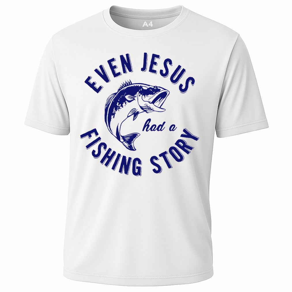 Christian Fishing Jesus  Funny Fishing Cooling Performance Crew T-Shirt