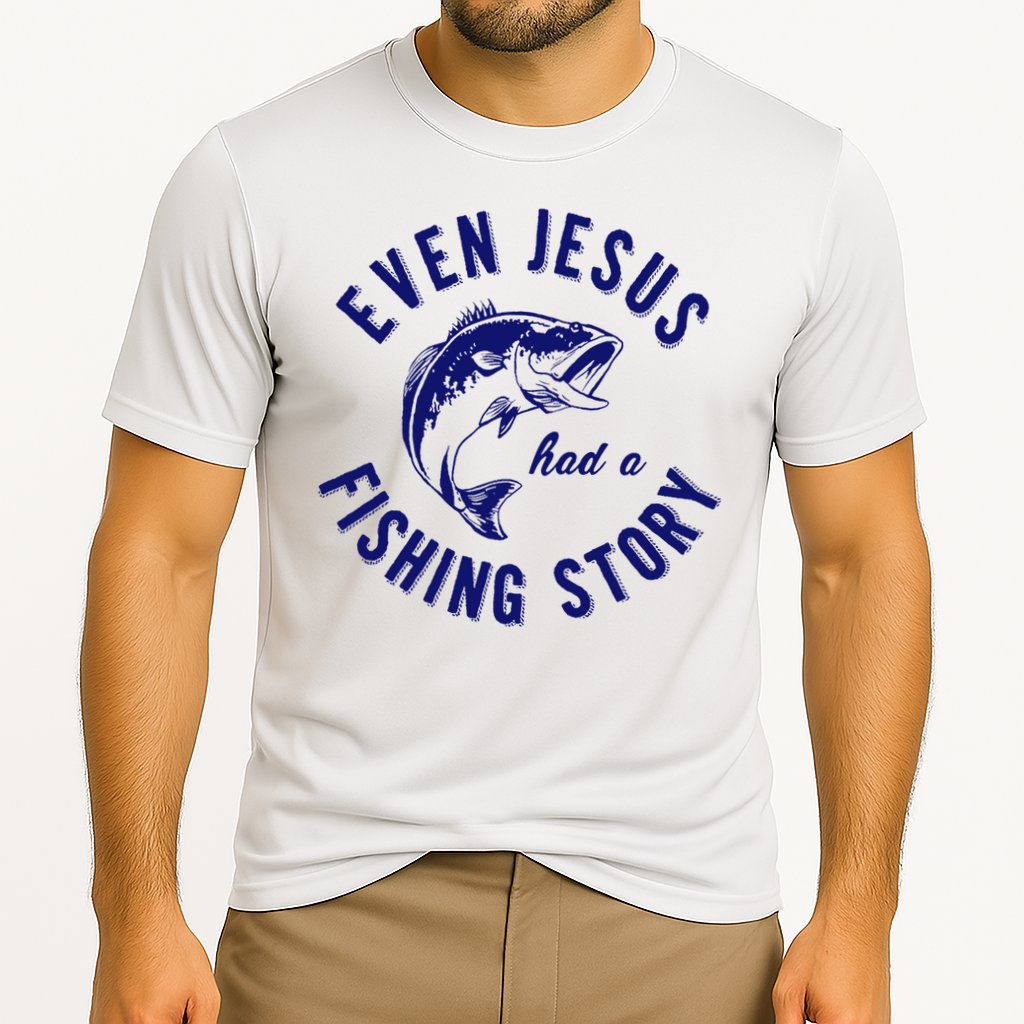 Christian Fishing Jesus  Funny Fishing Cooling Performance Crew T-Shirt