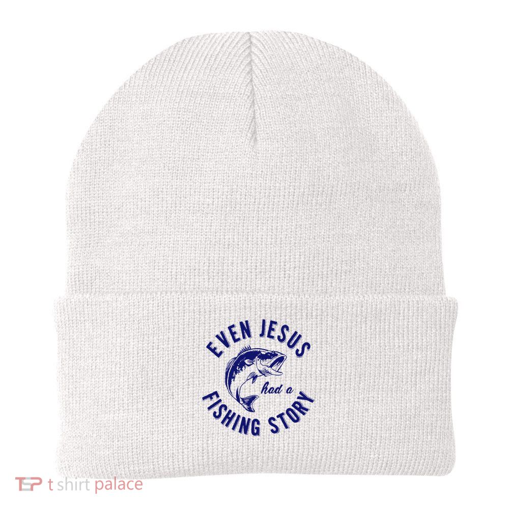 Christian Fishing Jesus  Funny Fishing Beanie
