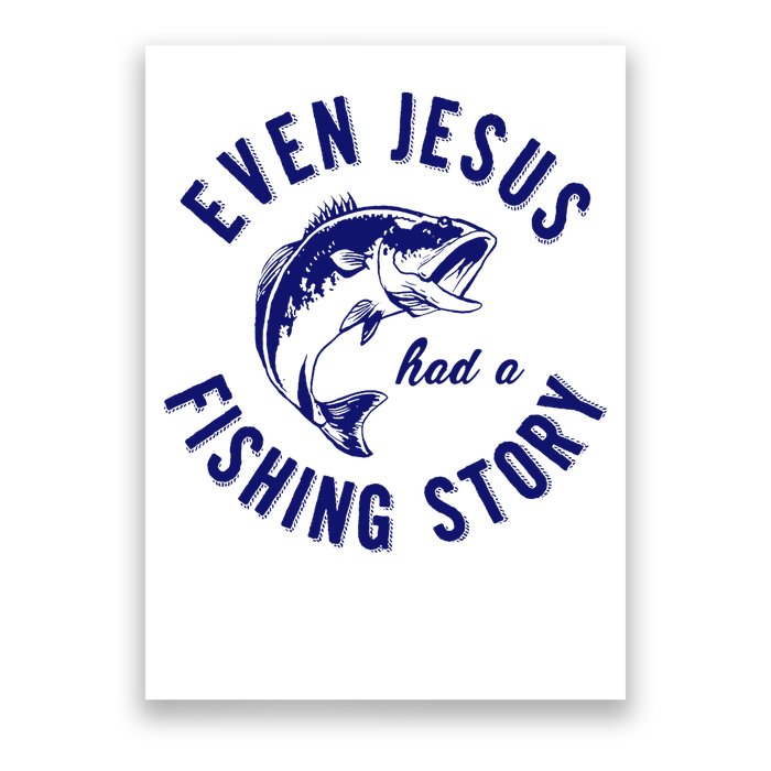 Christian Fishing Jesus  Funny Fishing Poster