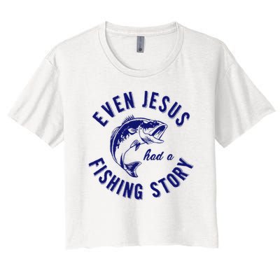 Christian Fishing Jesus  Funny Fishing Crop Top