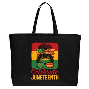 Celebrate Freedom Junenth 1865 Black Gift Cotton Canvas Jumbo Tote